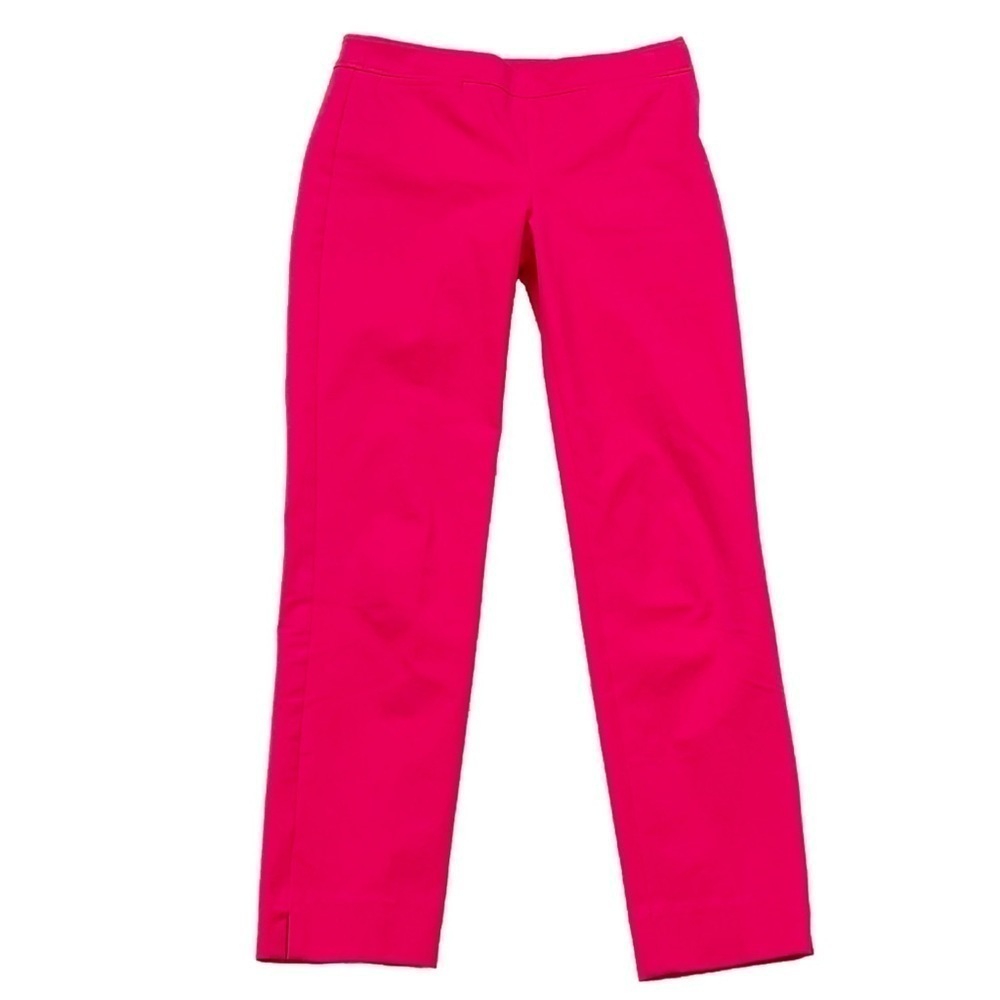 Talbots Chatham Ankle Straight Leg Crop Pants Stretch Mid Rise Pink Size 2